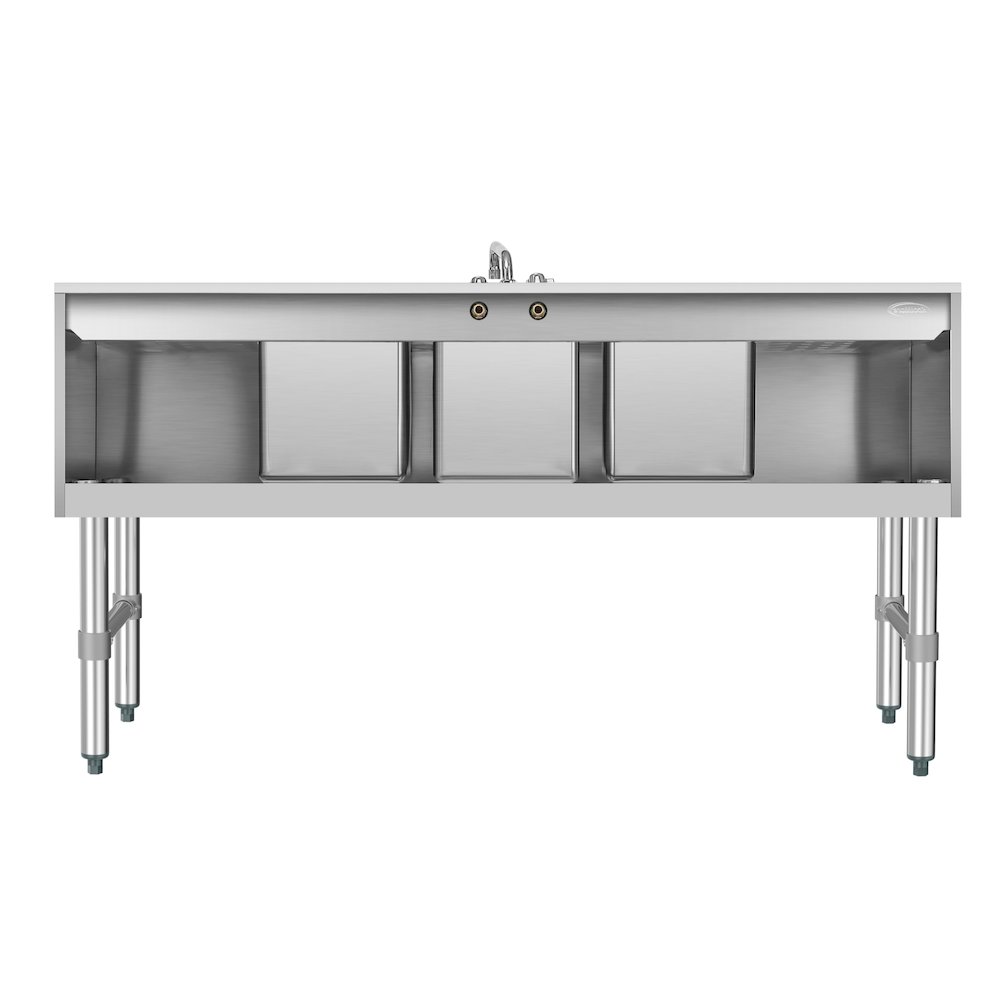 60 in. Three-Compartment Bar-Sink. Picture 12