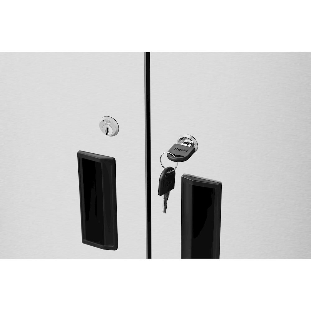 60 in. Kitchen Wall Cabinet with Hinged Doors and 2 shelves in Stainless-Steel. Picture 9