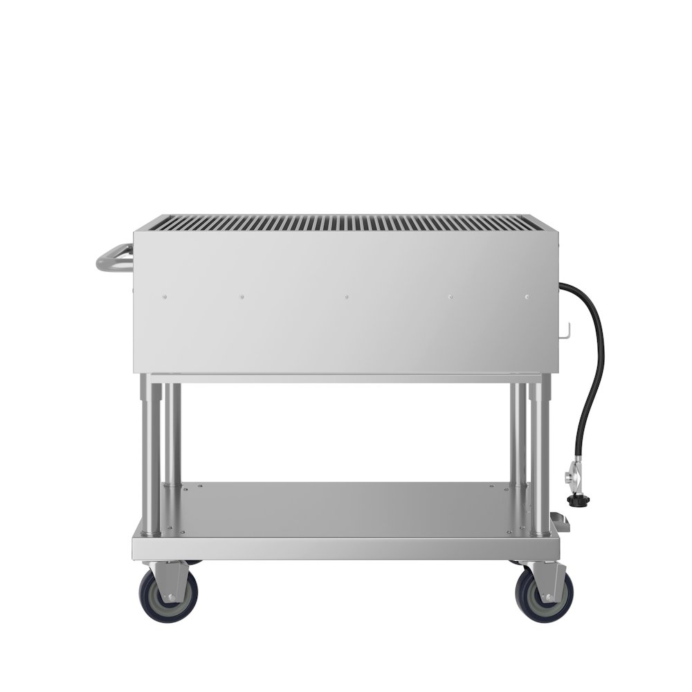 36 in. Commercial Mobile Outdoor Grill in Stainless Steel. Picture 7