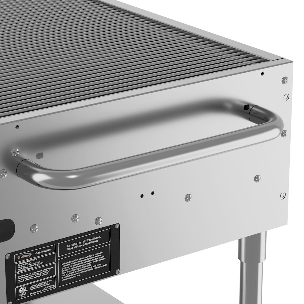 36 in. Commercial Mobile Outdoor Grill in Stainless Steel. Picture 6