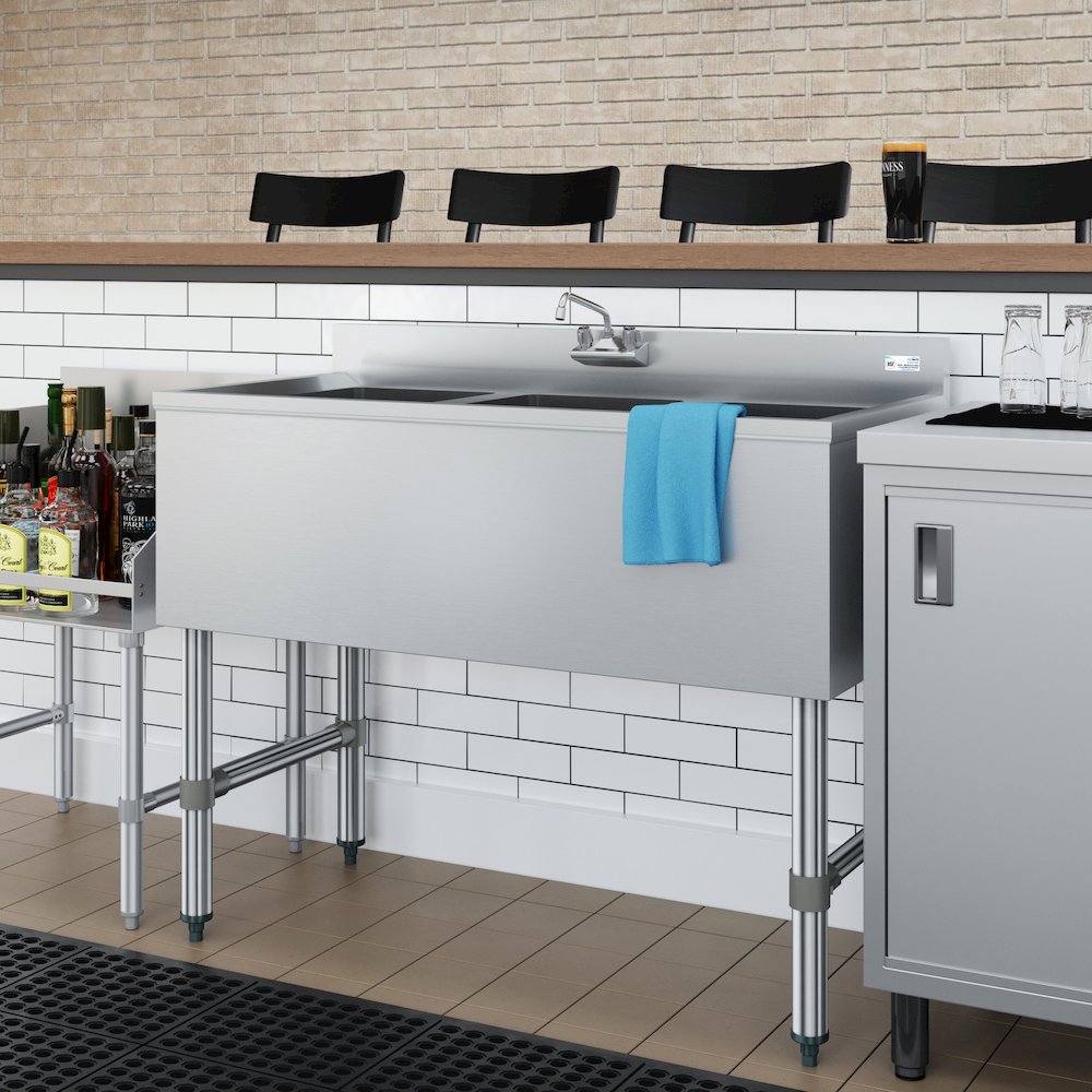 38 in. Three-Compartment Bar Sink. Picture 5