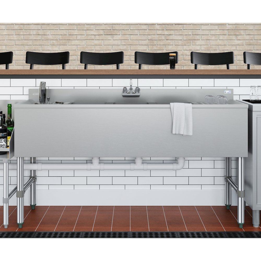 60 in. Three-Compartment Bar-Sink. Picture 4