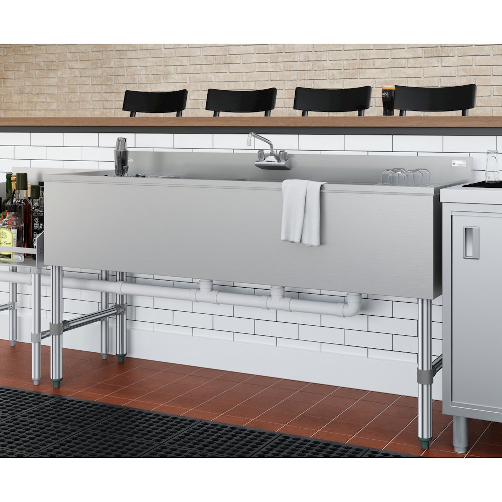 60 in. Three-Compartment Bar-Sink. Picture 5