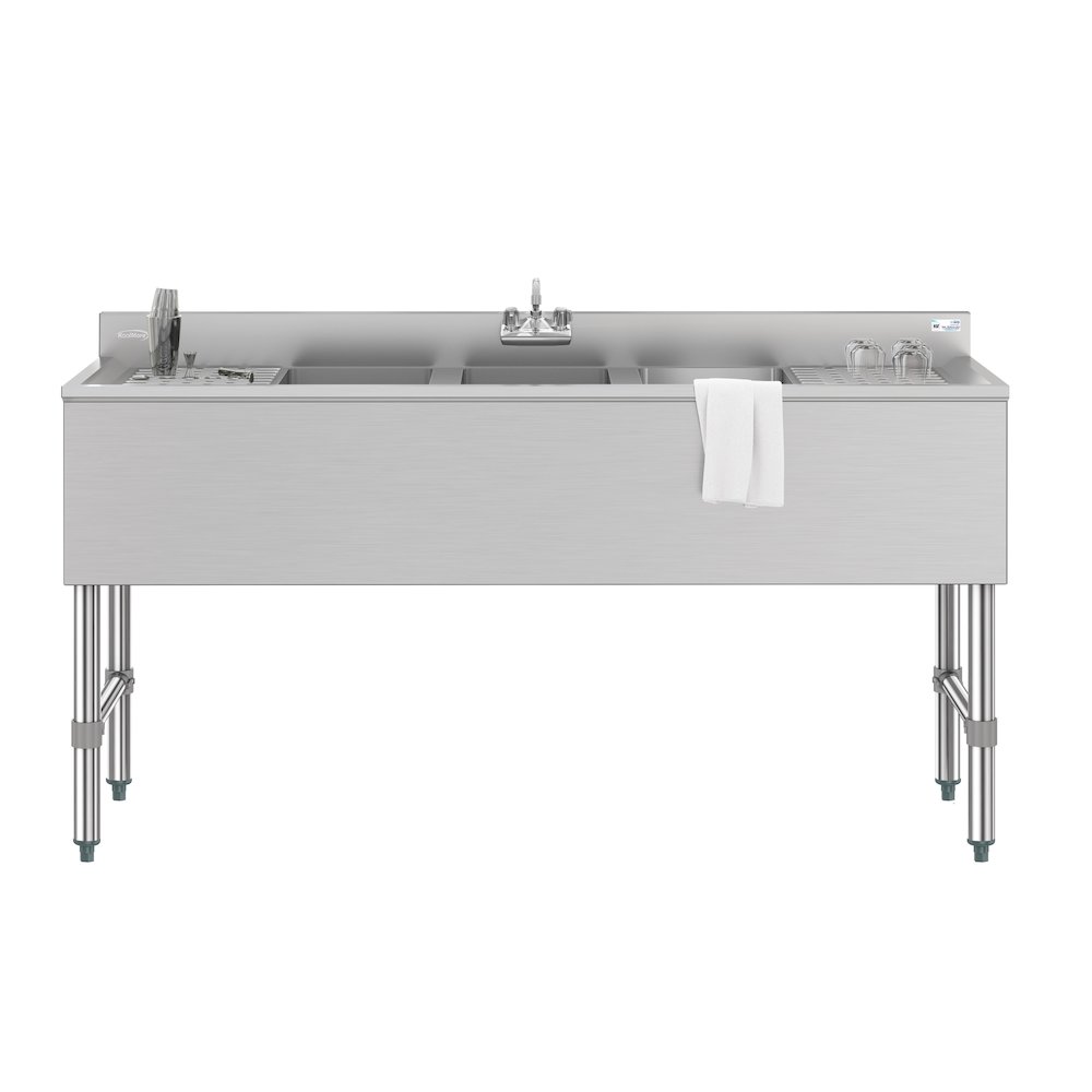 60 in. Three-Compartment Bar-Sink. Picture 3