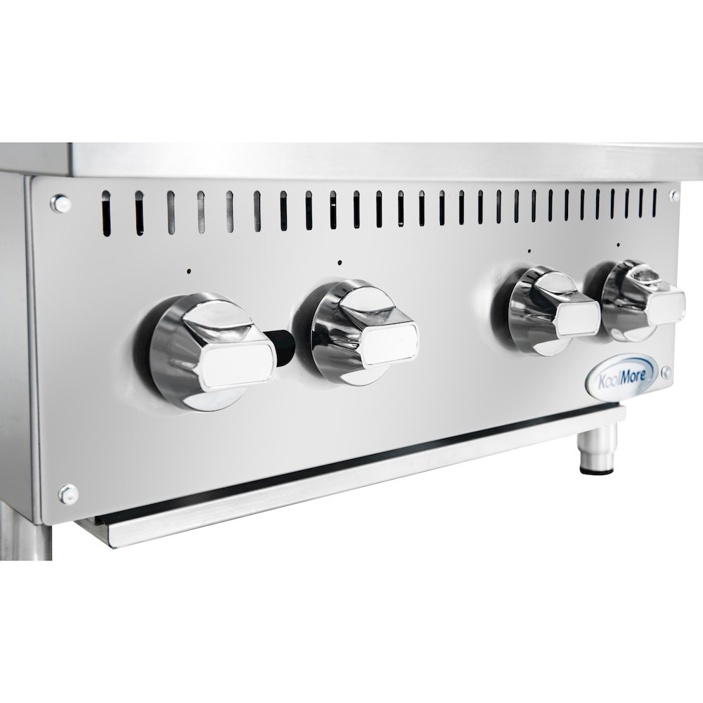 24 in. Commercial Four-Burner Step Up Range, 104000 BTU in Stainless-Steel. Picture 9