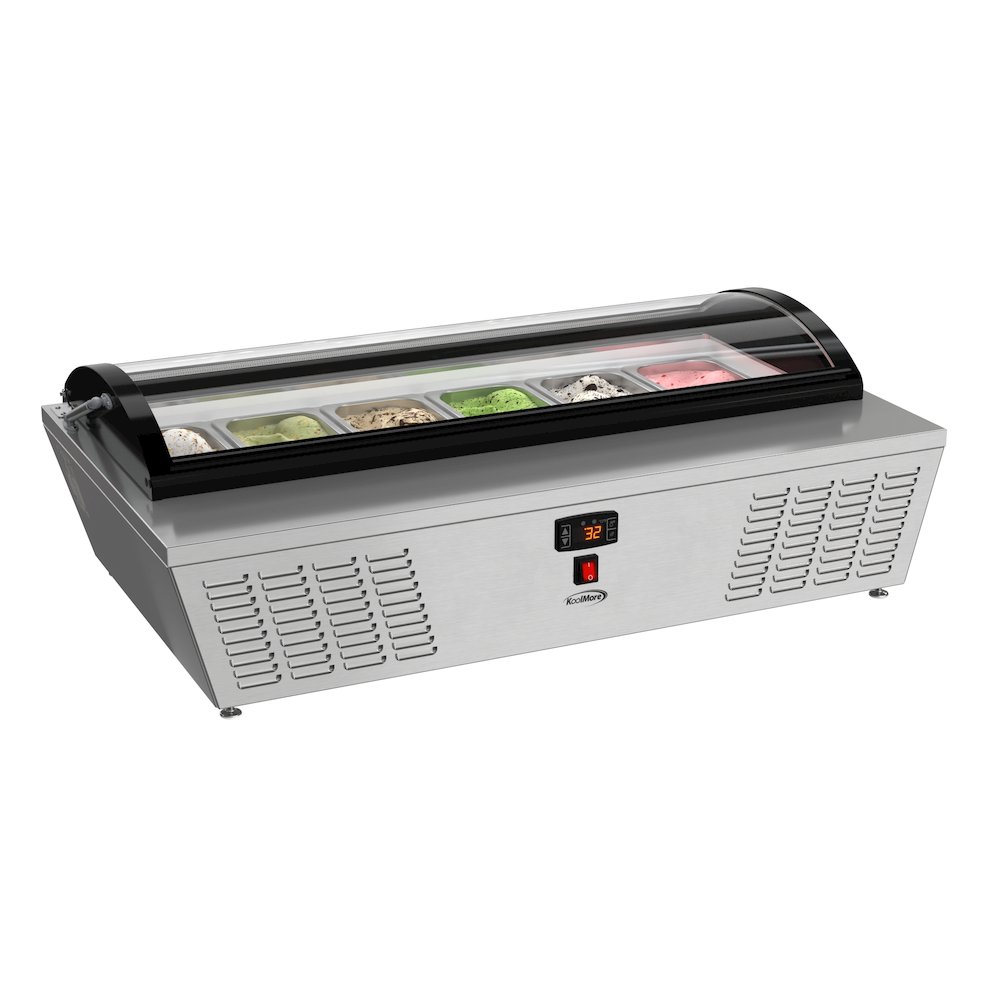 45 in. 6-Pan Countertop Ice Cream Display Freezer. Picture 3