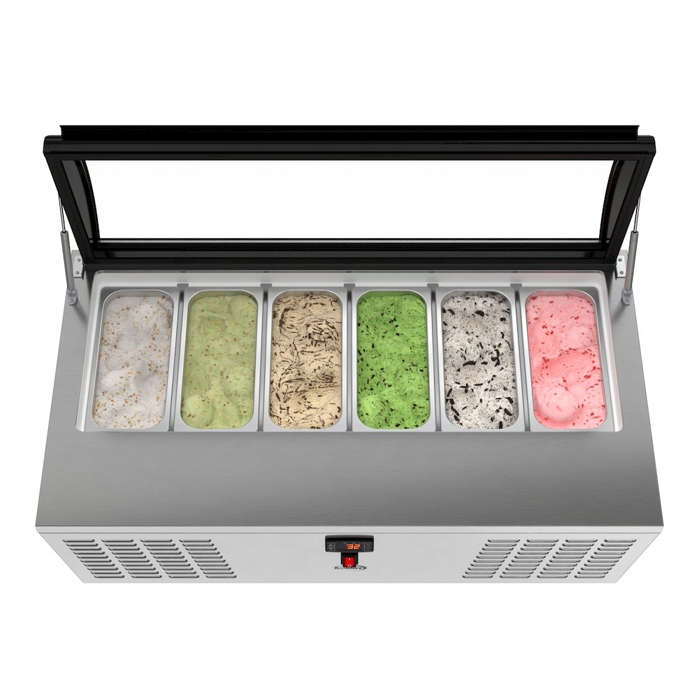 45 in. 6-Pan Countertop Ice Cream Display Freezer. Picture 1