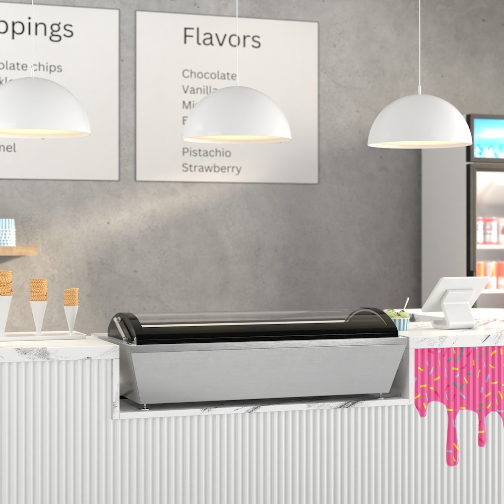 45 in. 6-Pan Countertop Ice Cream Display Freezer. Picture 5