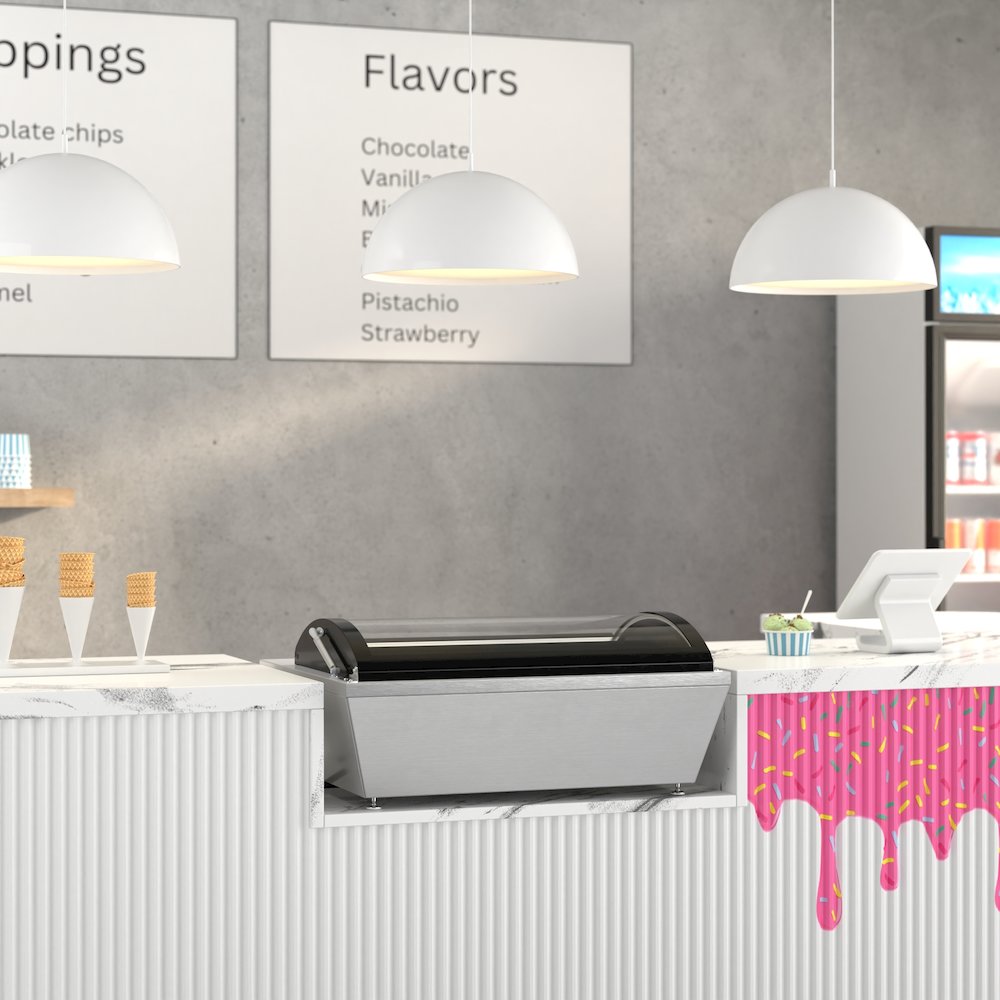 32 in. 4-Pan Countertop Ice Cream Display Freezer. Picture 5