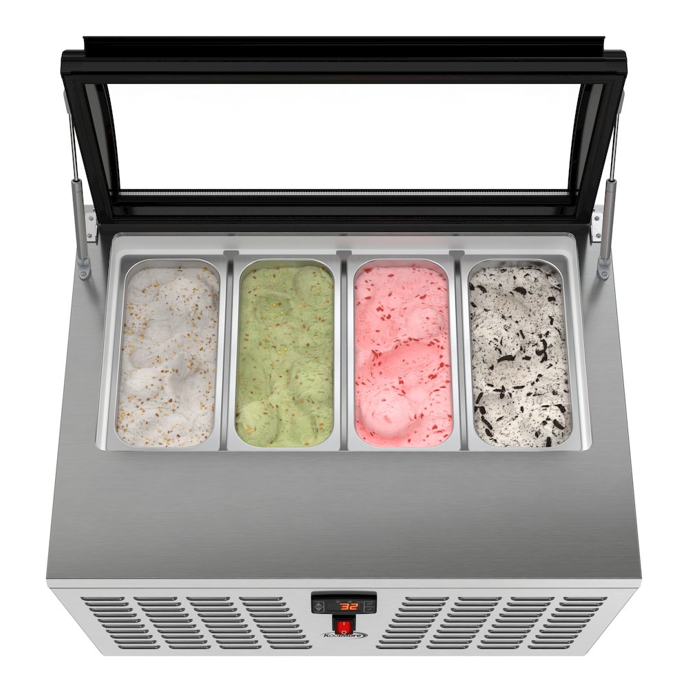 32 in. 4-Pan Countertop Ice Cream Display Freezer. Picture 1