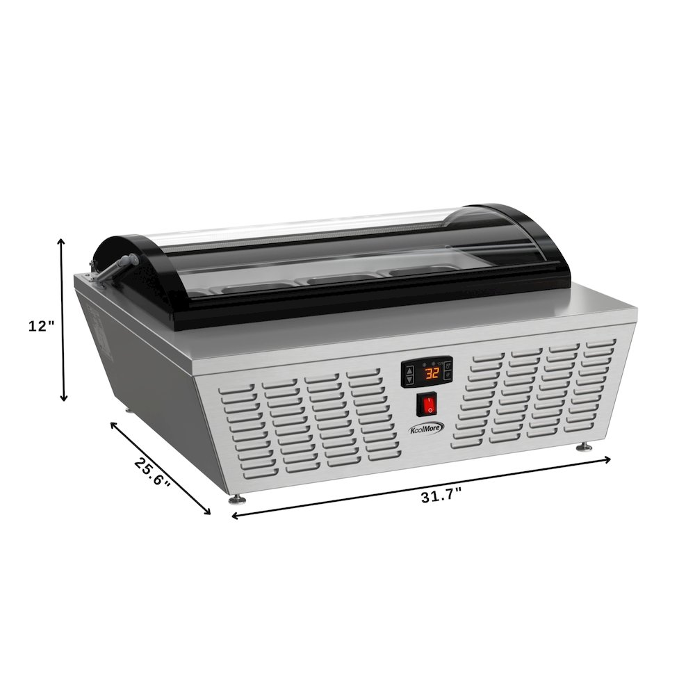 32 in. 4-Pan Countertop Ice Cream Display Freezer. Picture 2