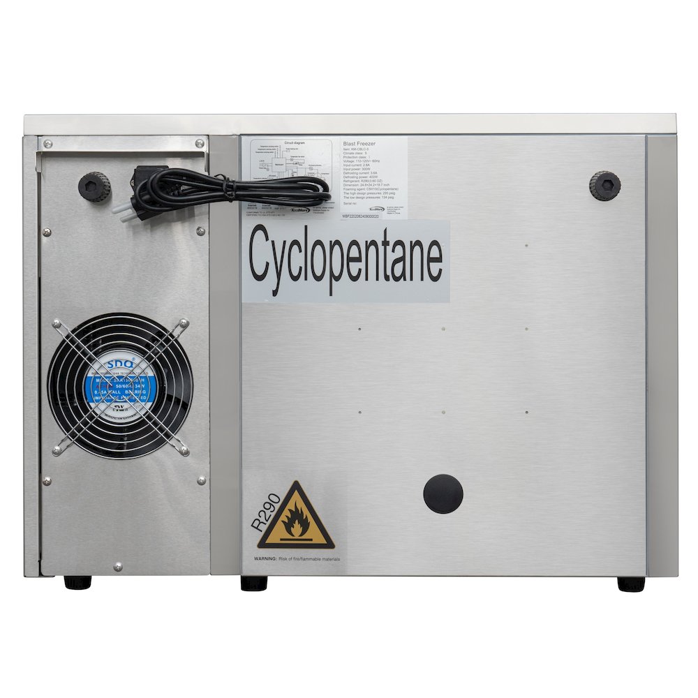 25 in. 3-Pan Countertop Blast Chiller 15 lbs Rapid Chill / 8.8 lbs Rapid Freeze. Picture 13