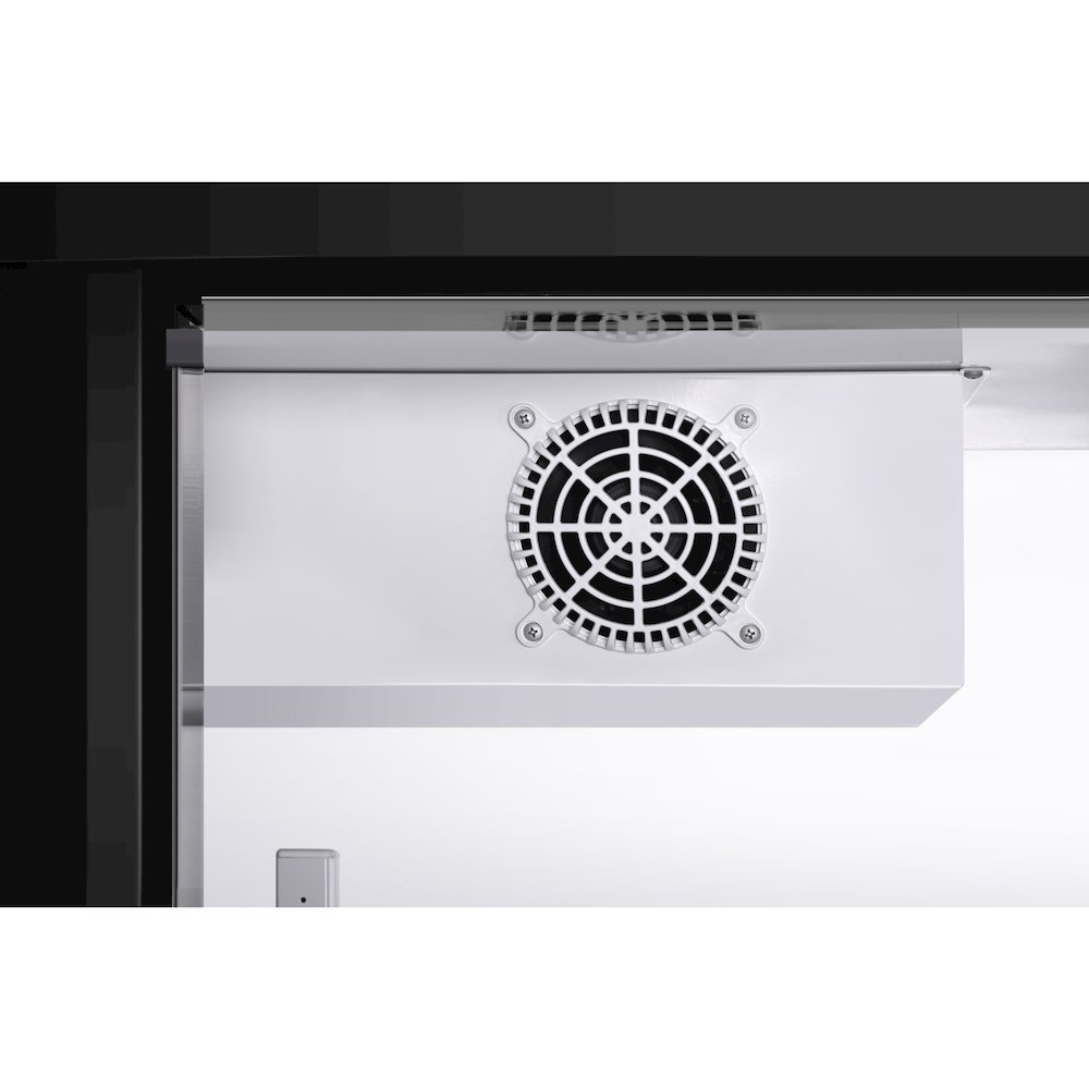 71 in. 3 Fully Glass Door Merchandiser Refrigerator, 46 cu. ft. in Black. Picture 10