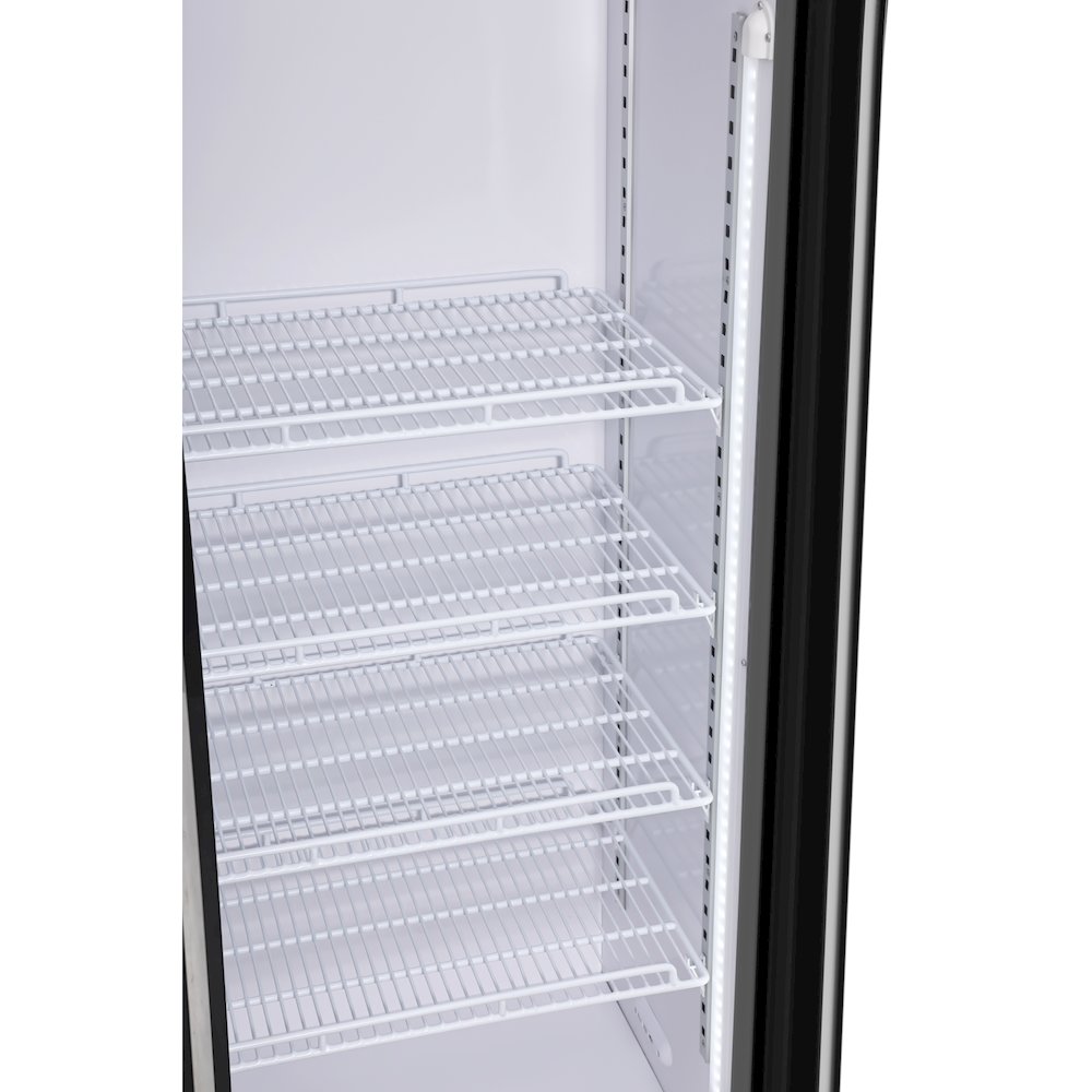 47 in. 2 Fully Glass Door Merchandiser Refrigerator, 30 Cu. Ft. in Black. Picture 9