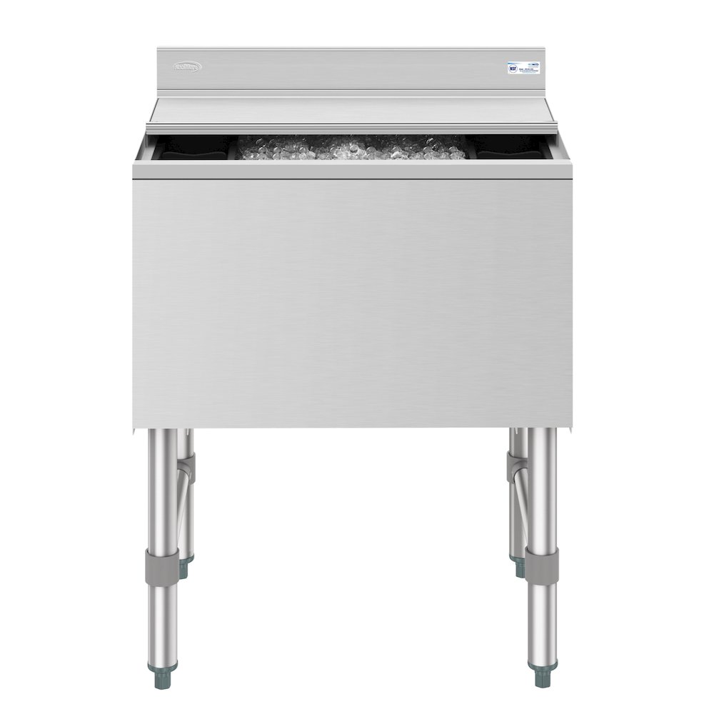24 in. Commercial Underbar Ice Bin with Siding Lid in Stainless Steel. Picture 3