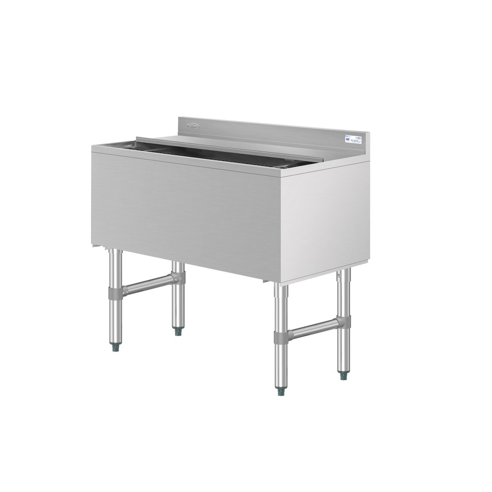 36 in. Commercial Underbar Ice Bin with Siding Lid in Stainless Steel. Picture 7