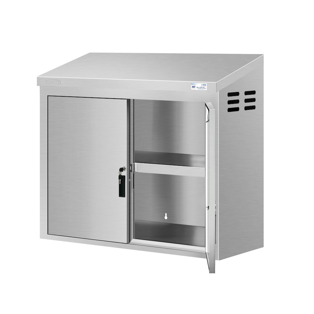 36 in. Kitchen Wall Cabinet with Hinged Doors and 2 shelves in Stainless-Steel. Picture 8