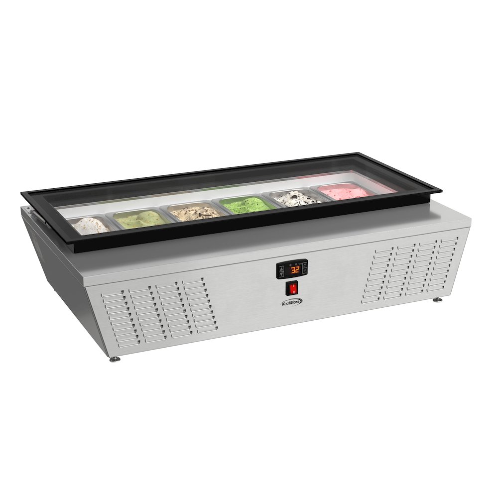 45 in. 6-Pan Countertop Ice Cream Display Freezer. Picture 3
