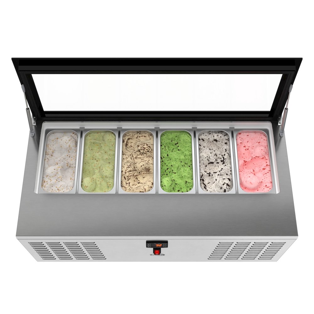 45 in. 6-Pan Countertop Ice Cream Display Freezer. Picture 1