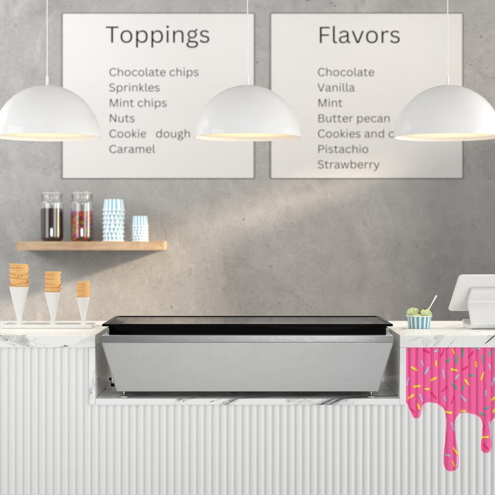 45 in. 6-Pan Countertop Ice Cream Display Freezer. Picture 4