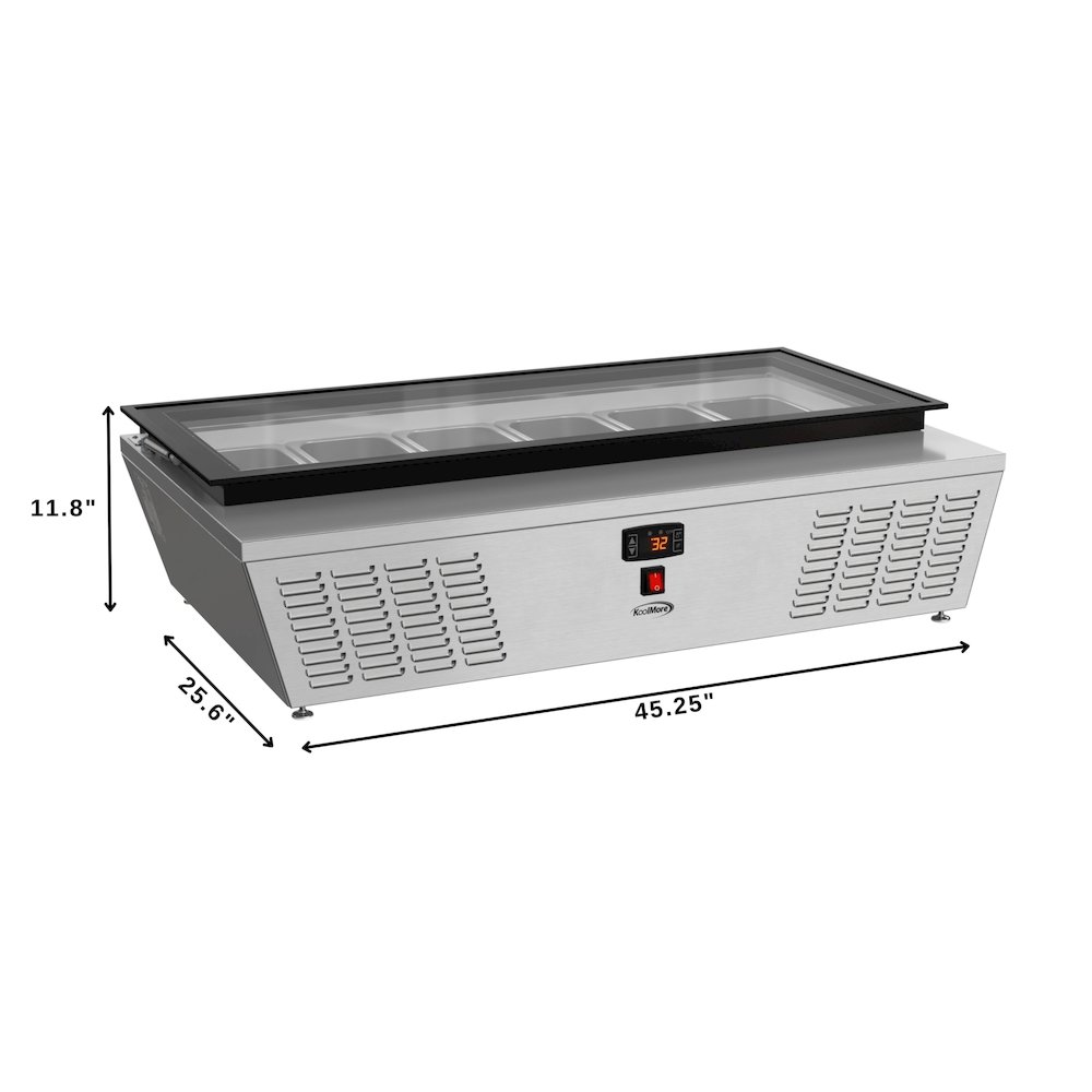 45 in. 6-Pan Countertop Ice Cream Display Freezer. Picture 2