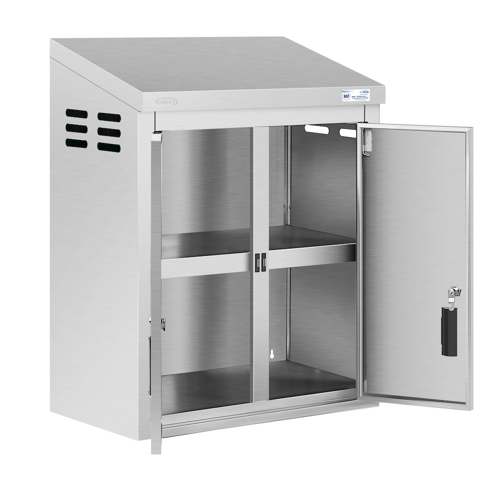 24 in. Kitchen Wall Cabinet with Hinged Doors and 2 shelves in Stainless-Steel. Picture 12