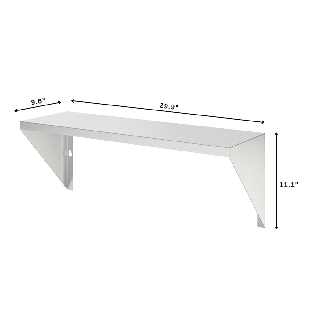 30 in. Front Shelf for Outdoor Commercial Grill in Stainless-Steel. Picture 2