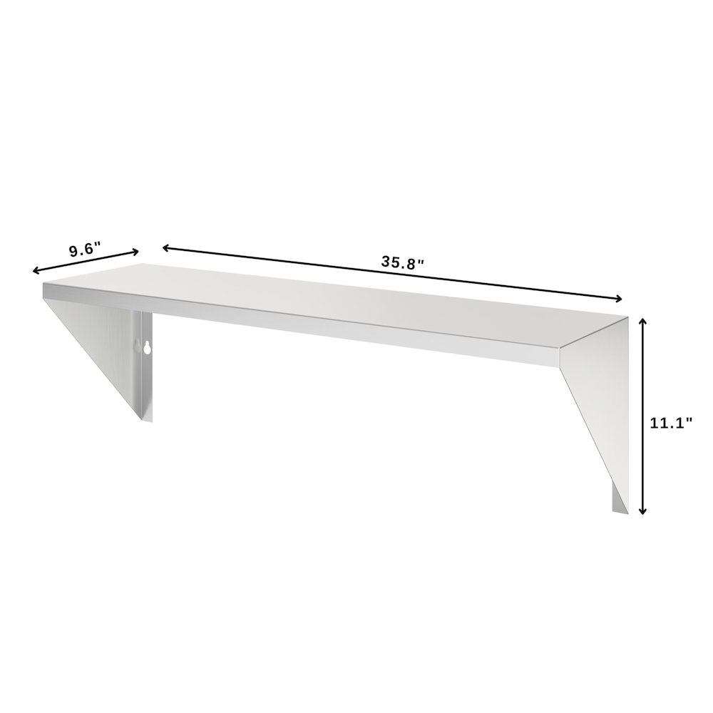 36 in. Front Shelf for Commercial Outdoor Grill in Stainless-Steel. Picture 1