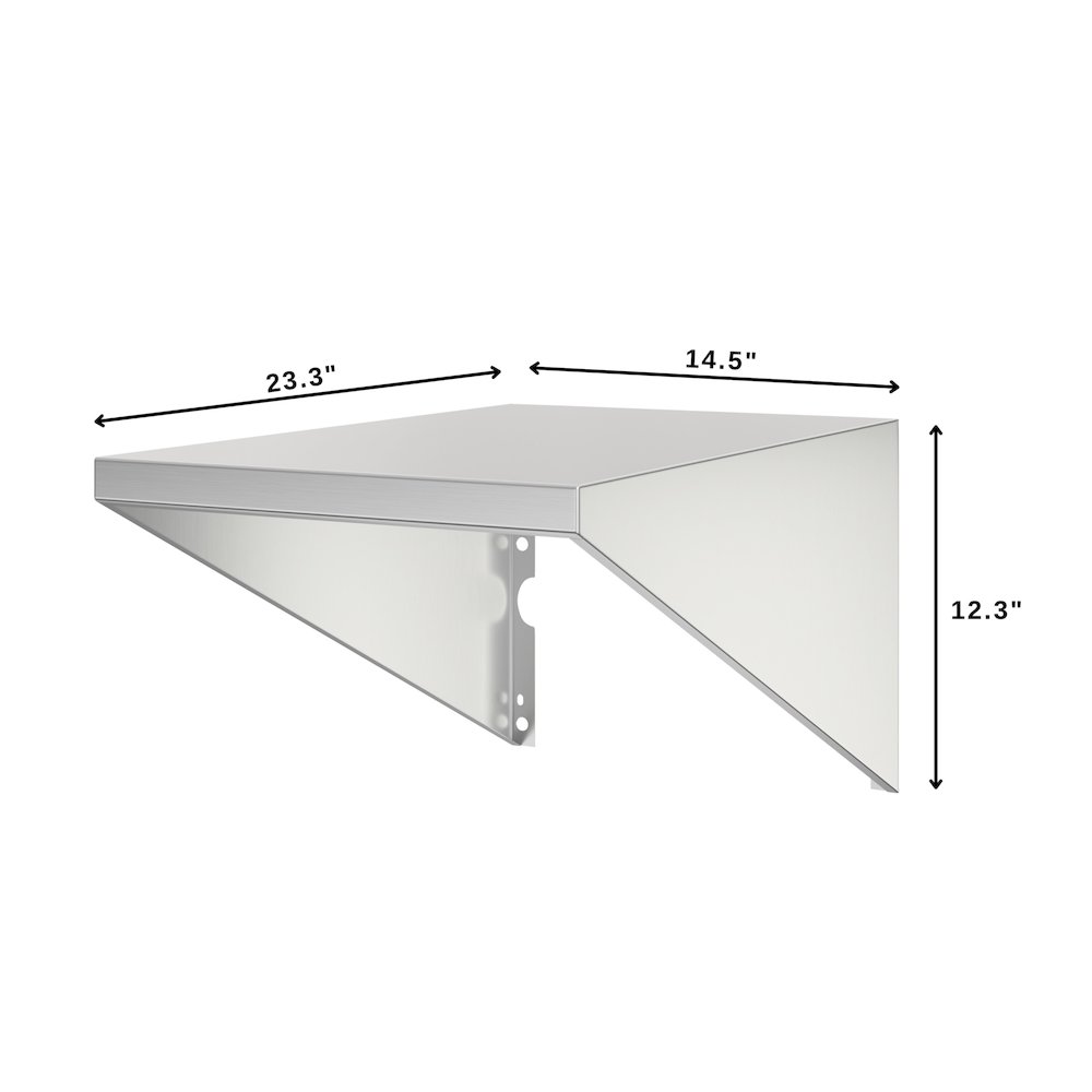 14 in. Rugged and Durable Side Shelf for Outdoor Grill in Stainless-Steel. Picture 2