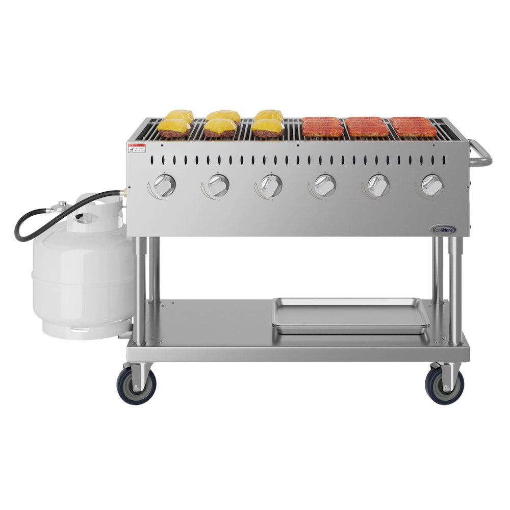 48 in. Mobile Outdoor Grill Stainless Steel, ETL Listed in Stainless-Steel. Picture 3