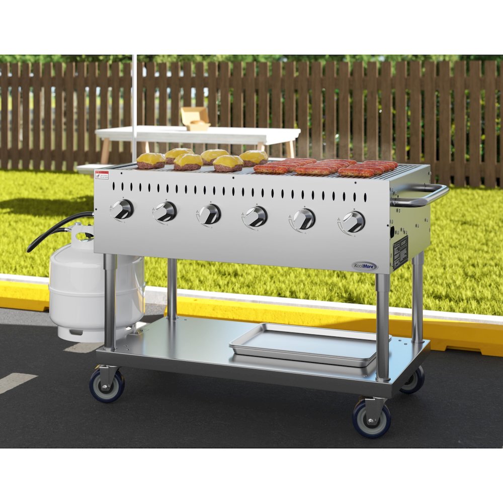 48 in. Mobile Outdoor Grill Stainless Steel, ETL Listed in Stainless-Steel. Picture 5