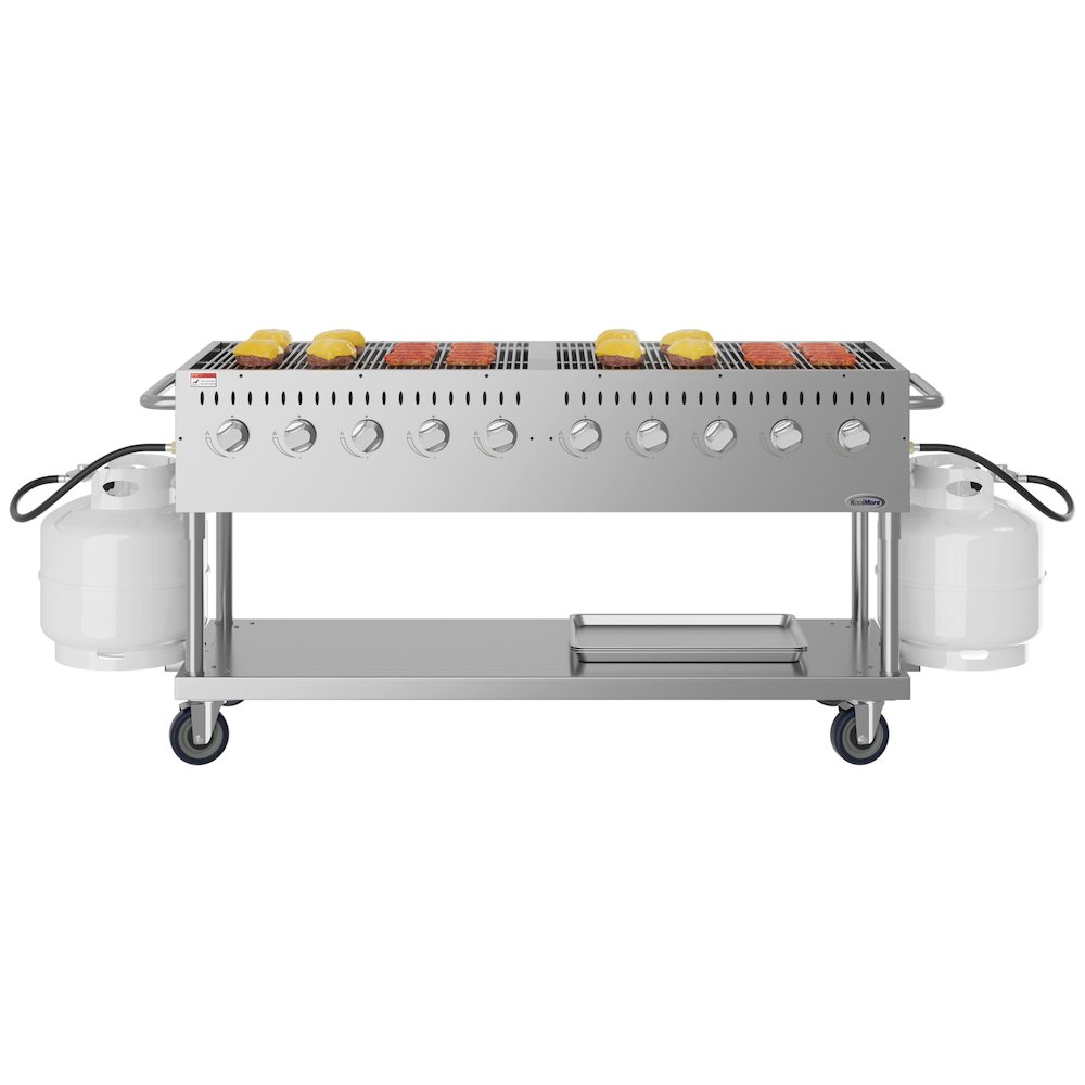72 in. Mobile Outdoor Propane Gas Grill, ETL Listed in Stainless-Steel. Picture 3