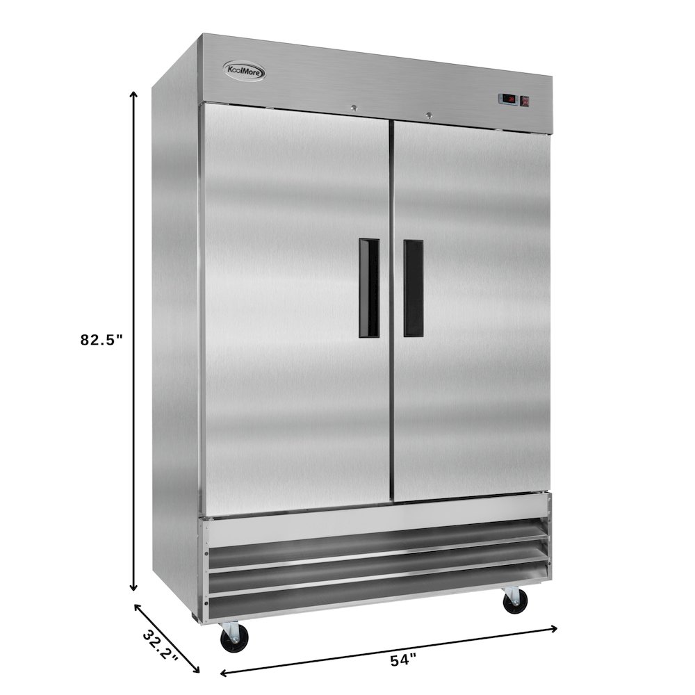 54 in. Two-Door Reach-In Refrigerator - 47 Cu Ft.. Picture 2