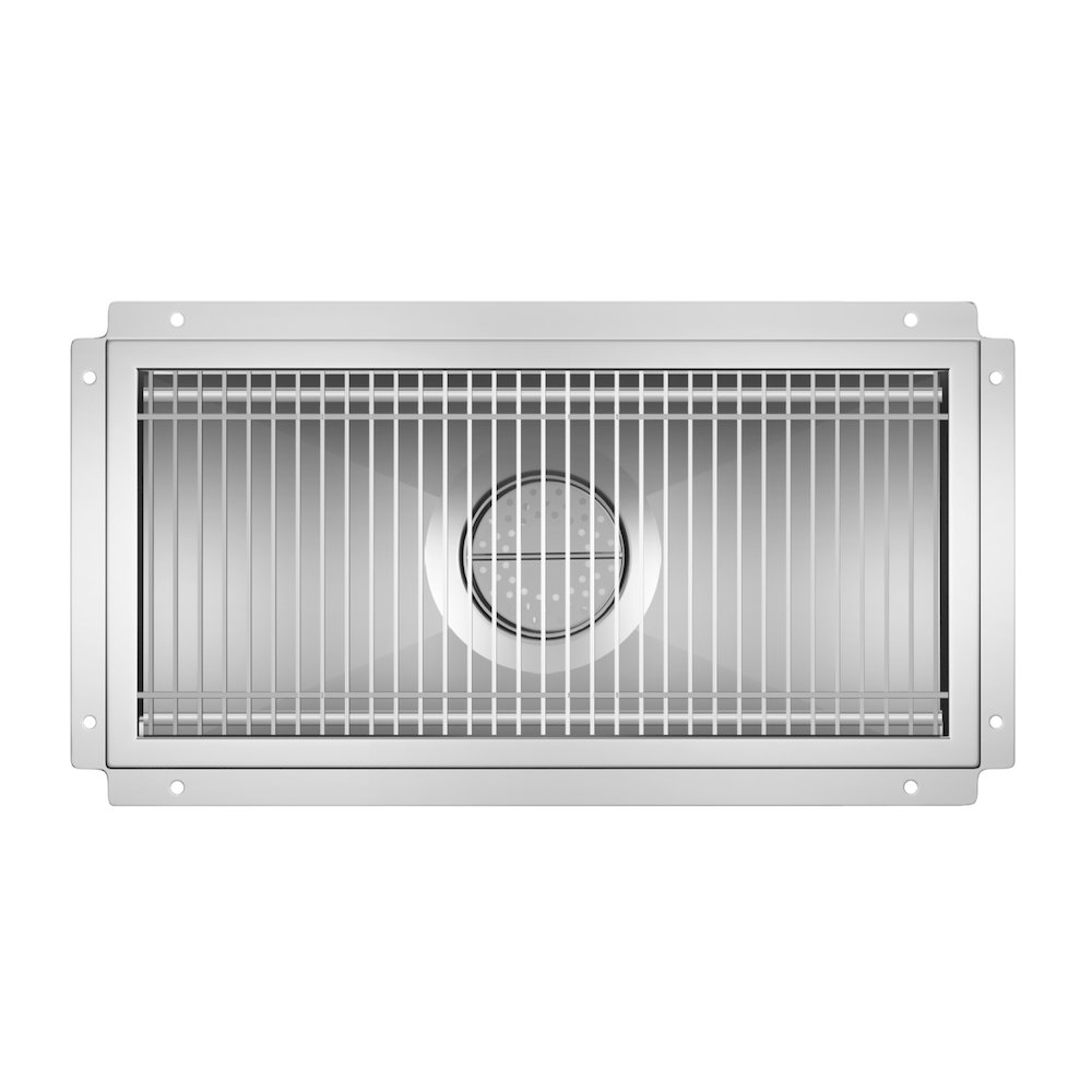12" x 24" Stainless Steel Floor Trough Drain, 14-Gauge. Picture 5