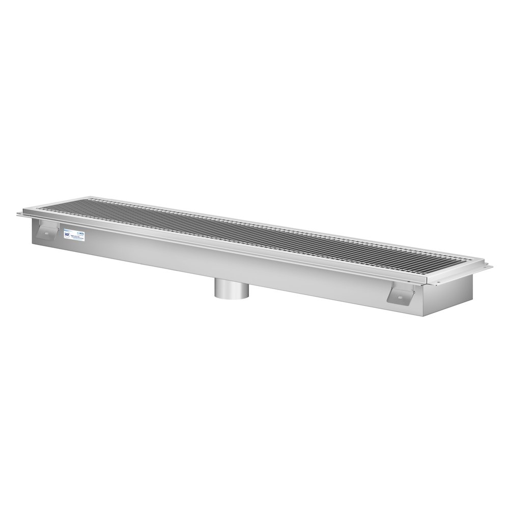 12" x 54" Stainless Steel Floor Trough Drain, 14-Gauge. Picture 3