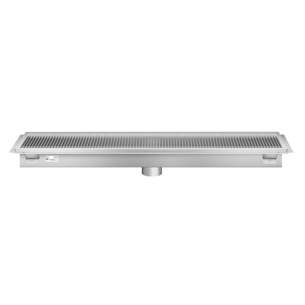 12" x 54" Stainless Steel Floor Trough Drain, 14-Gauge. Picture 4