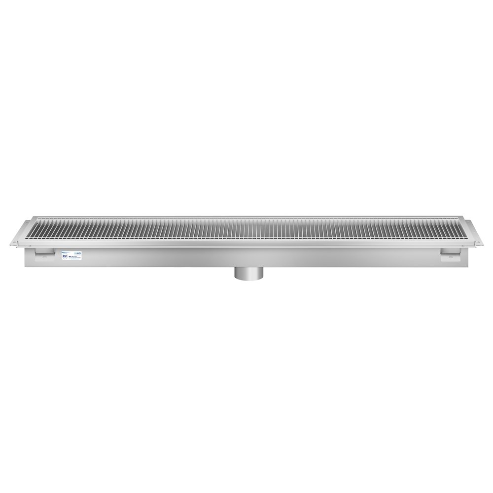 12" x 60" Stainless Steel Floor Trough Drain, 14-Gauge. Picture 4