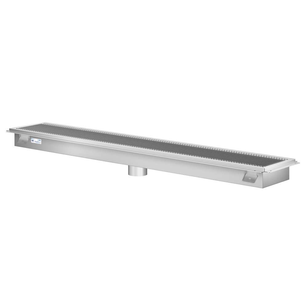 12" x 72" Stainless Steel Floor Trough Drain, 14-Gauge. Picture 3