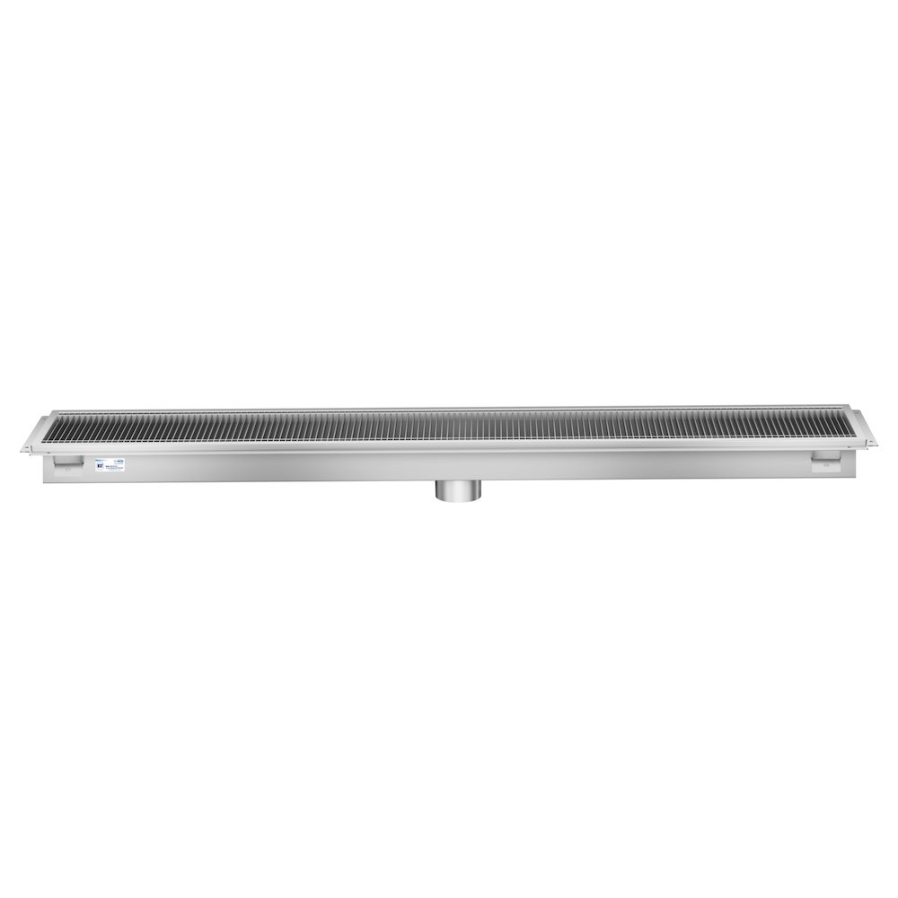12" x 72" Stainless Steel Floor Trough Drain, 14-Gauge. Picture 4