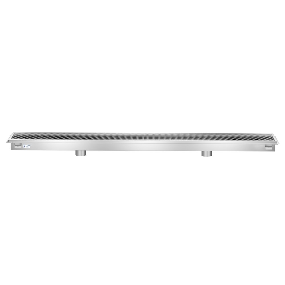 12" x 96" Stainless Steel Floor Trough Drain, 14-Gauge. Picture 4