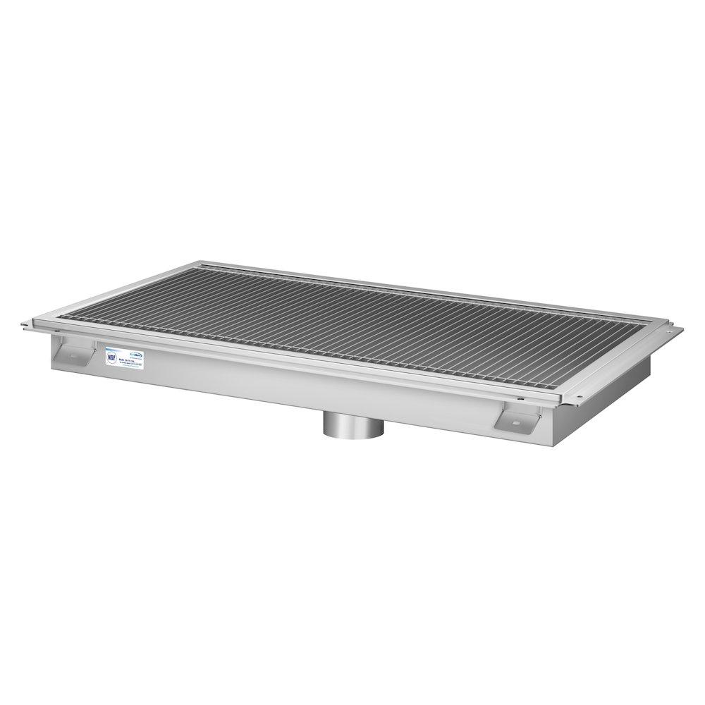 18" x 36" Stainless Steel Floor Trough Drain, 14-Gauge. Picture 3