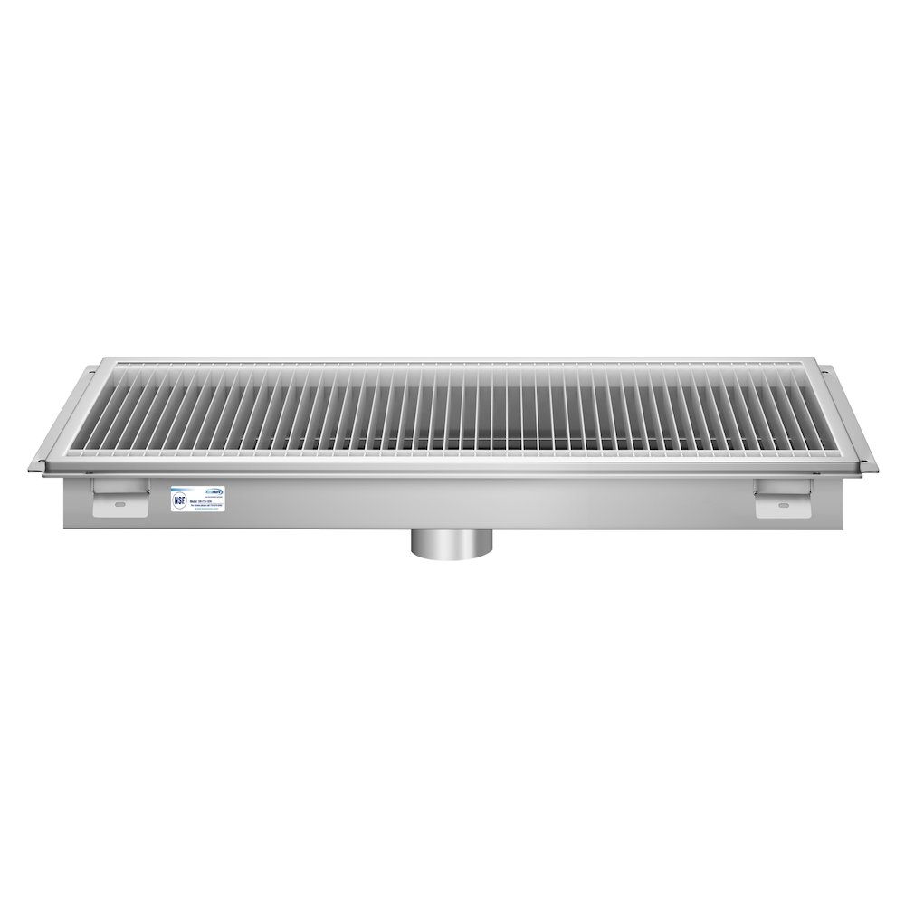 18" x 36" Stainless Steel Floor Trough Drain, 14-Gauge. Picture 4