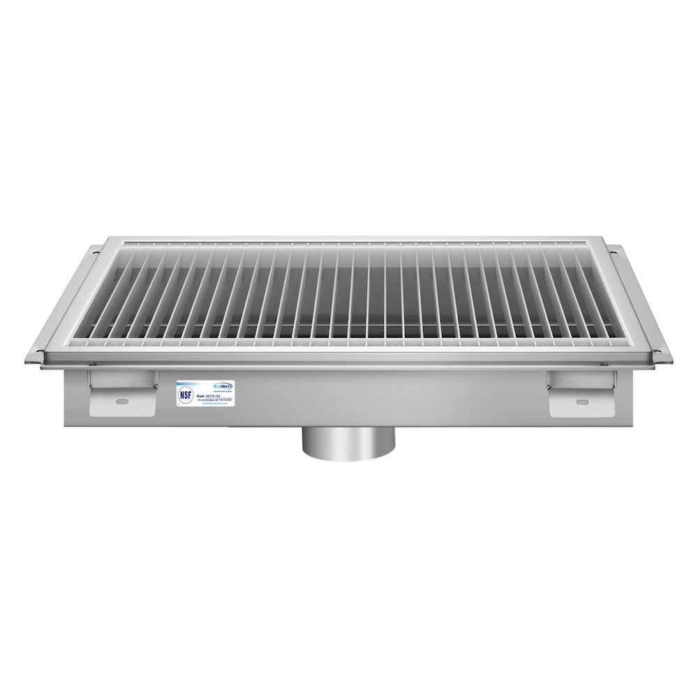 18" x 24" Stainless Steel Floor Trough Drain, 14-Gauge. Picture 4