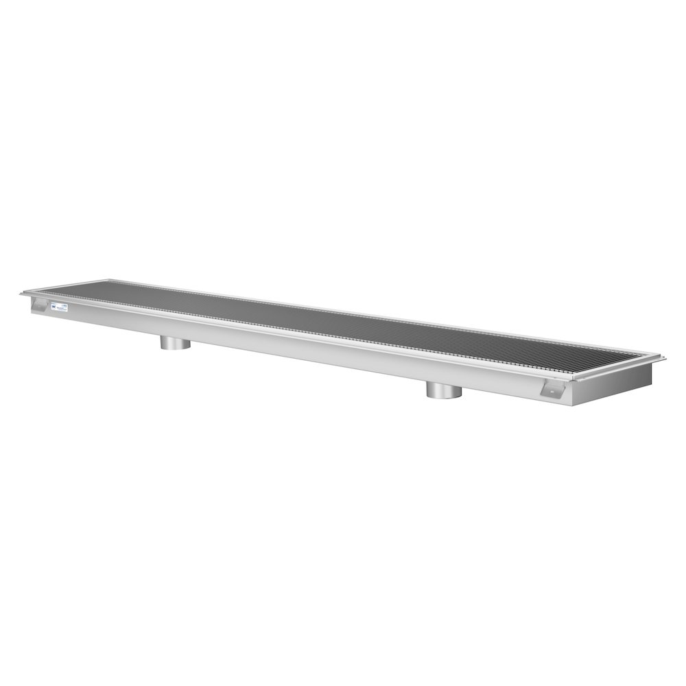 18" x 96" Stainless Steel Floor Trough Drain, 14-Gauge. Picture 3