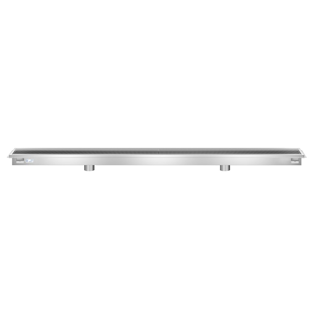 12" x 108" Stainless Steel Floor Trough Drain, 14-Gauge. Picture 4