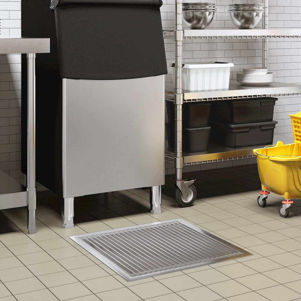 24" x 30" Stainless Steel Floor Trough Drain, 14-Gauge. Picture 2