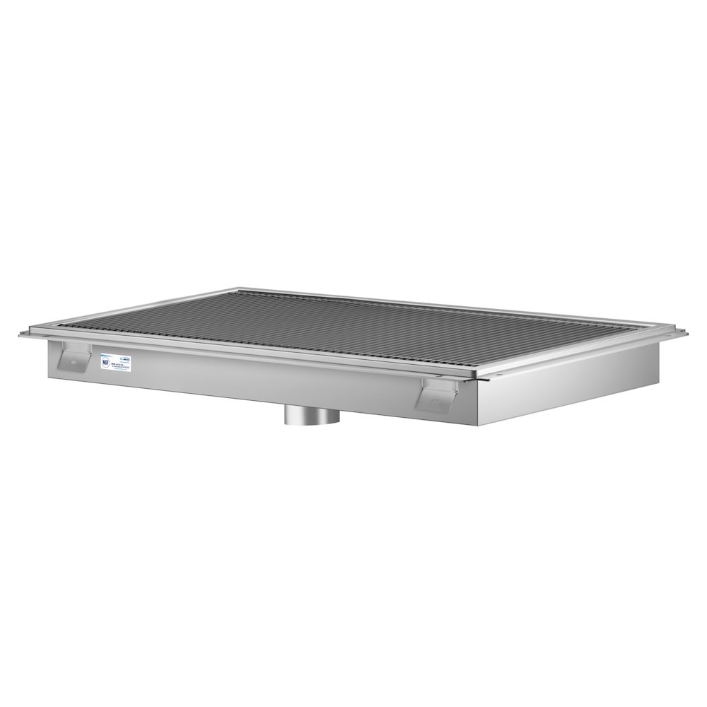 24" x 36" Stainless Steel Floor Trough Drain, 14-Gauge. Picture 3