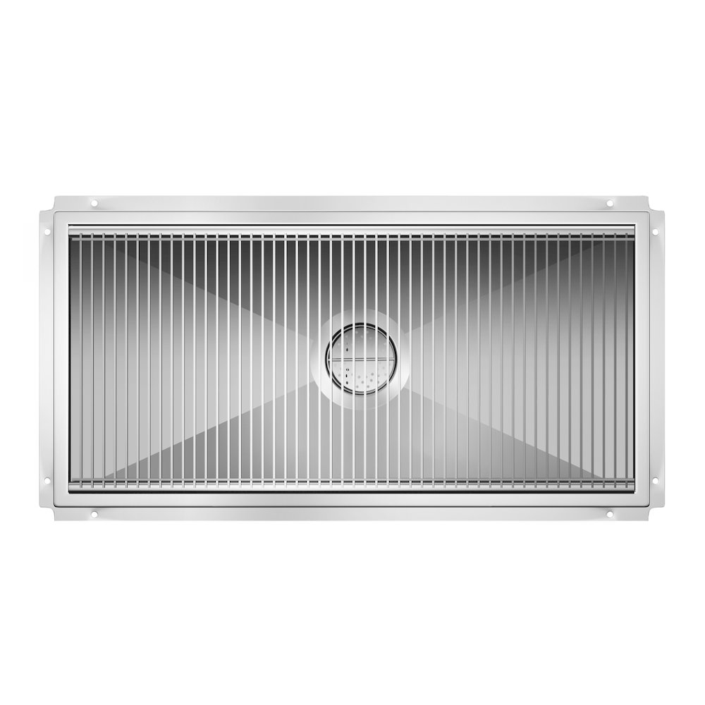 24" x 48" Stainless Steel Floor Trough Drain, 14-Gauge. Picture 5