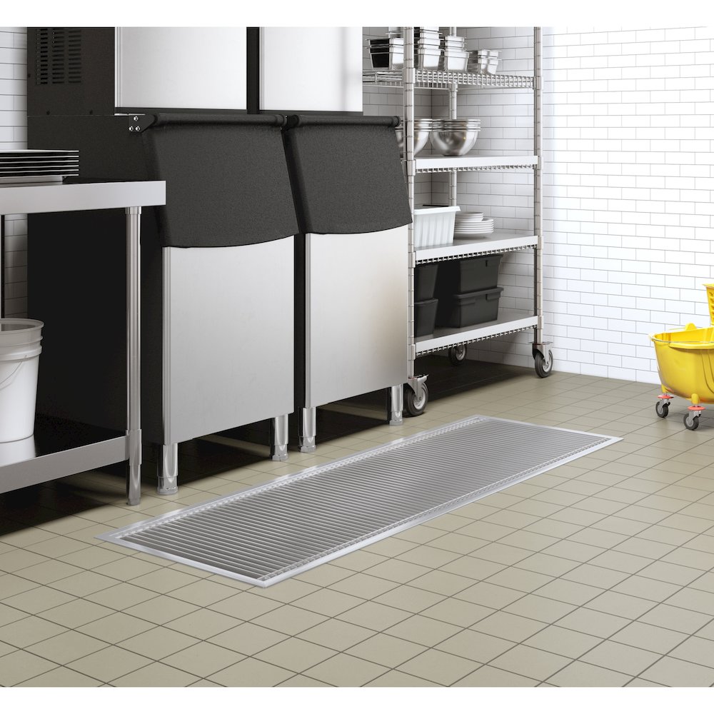 24" x 72" Stainless Steel Floor Trough Drain, 14-Gauge. Picture 2