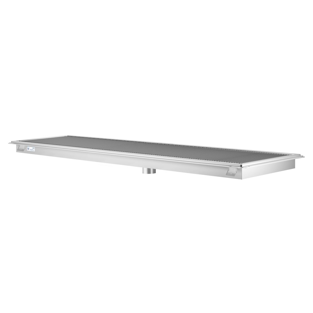 24" x 84" Stainless Steel Floor Trough Drain, 14-Gauge. Picture 3